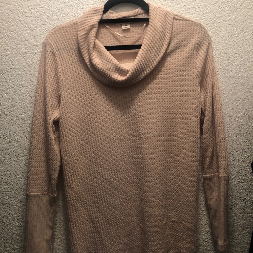 style & co cowl neck sweater (pink)